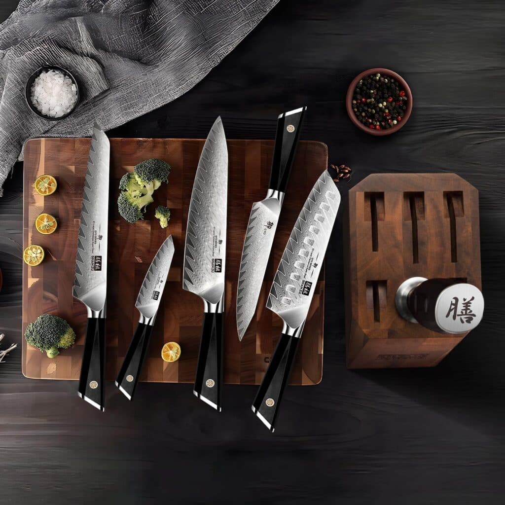 couteaux japonais shan zu illustrations