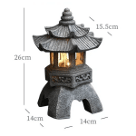 Pagode japonaise en pierre