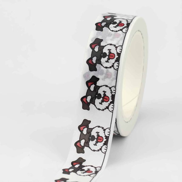 Papier japonais washi rouleau chien westie