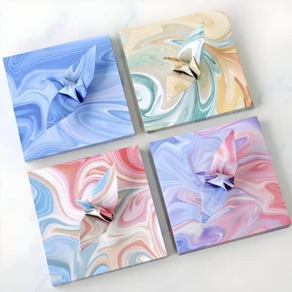 Papiers Japonais pour Origami Tourbillon Pastel