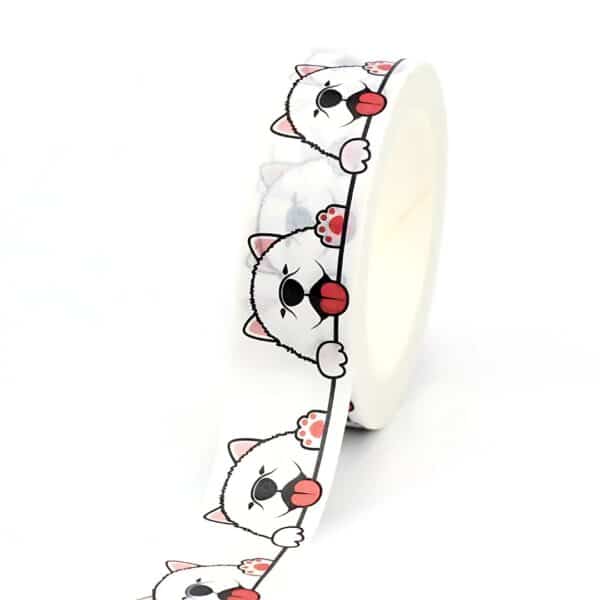 Papier Washi ​Autocollant Chien Samoyède