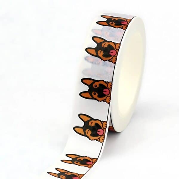 Papier Washi ​Autocollant Chien Berger Allemand
