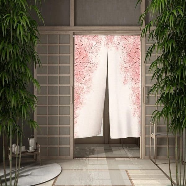Rideau japonais noren printemps japonais
