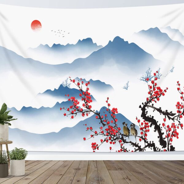 Tissu Mural Décoratif Cerisiers du Japon