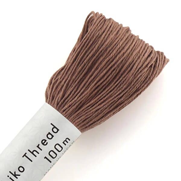 Fils Sashiko Brun Terre Profonde