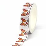 Papier washi autocollant​ chien corgi