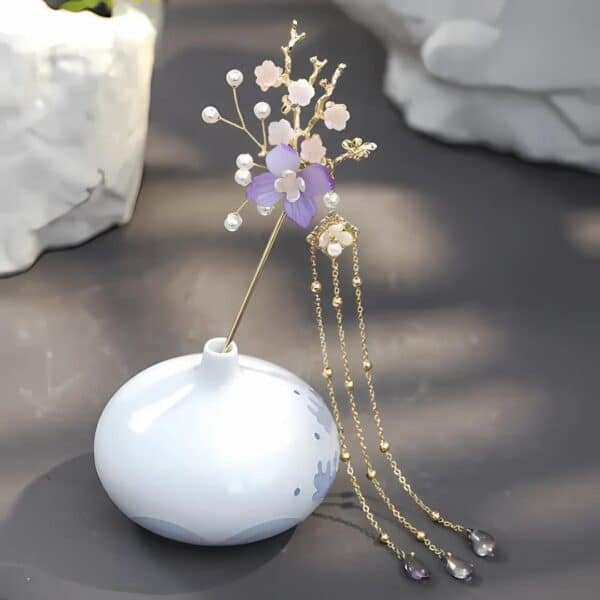 Baguette cheveux japonaise florale