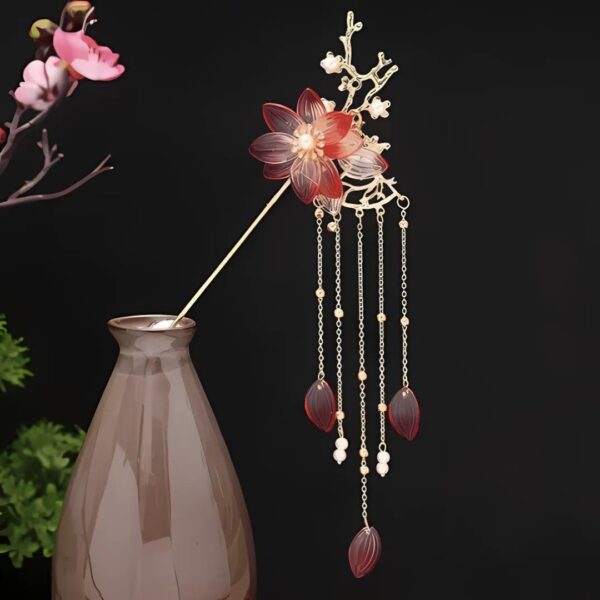 Baguette Cheveux Japonaise Chaînes Dorées