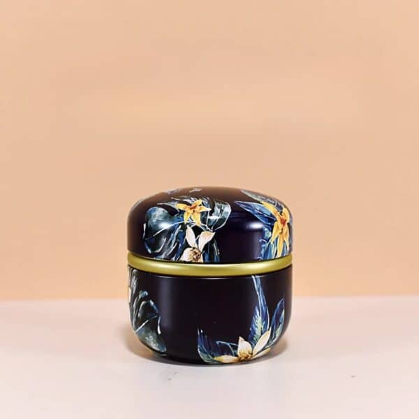 Rangement à Thé Noir Floral