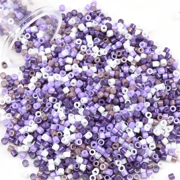 Perle en Verre Japonaise Miyuki 11/0 Mix Violet (Ø 2 mm)