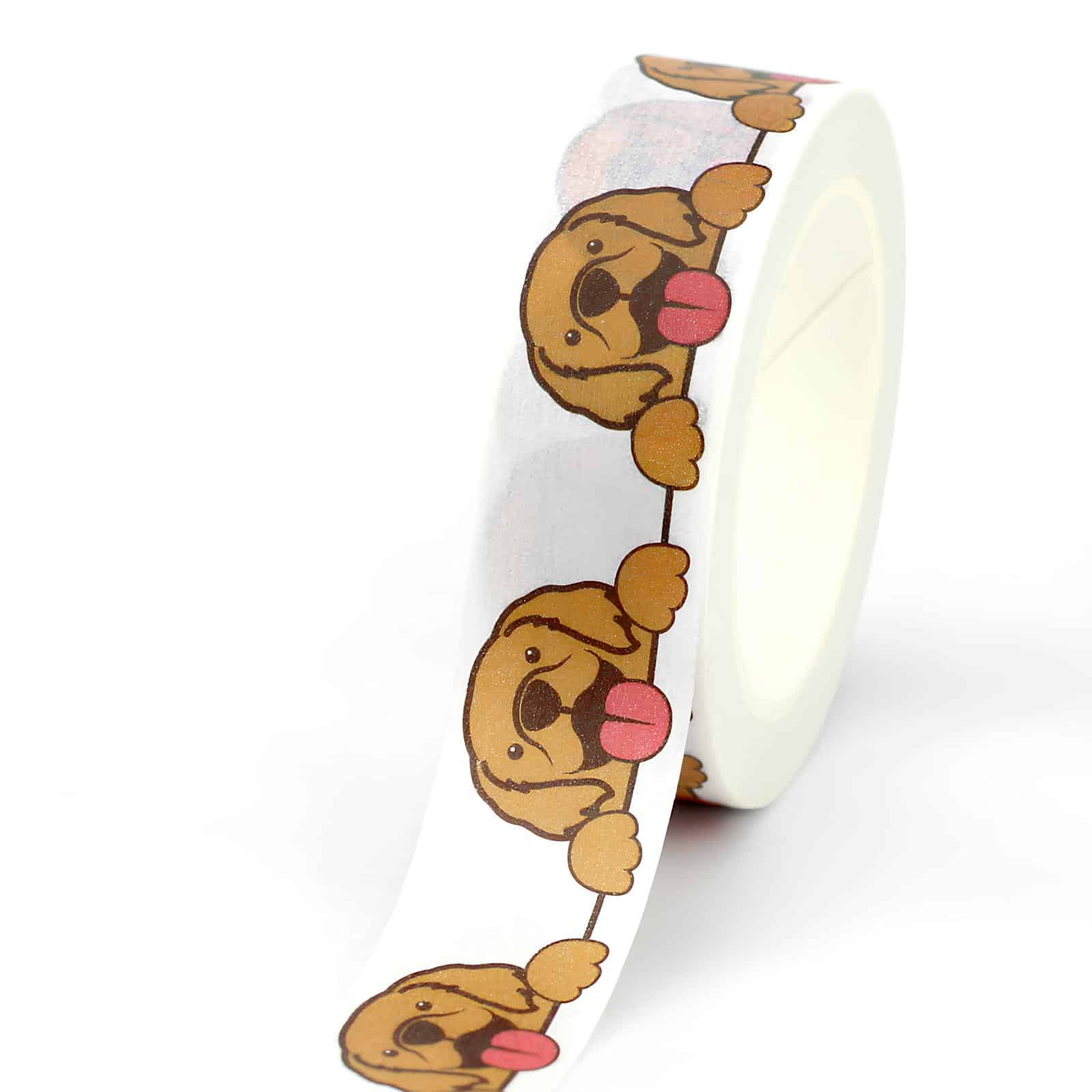 Papier japonais washi rouleau chien golden retriever