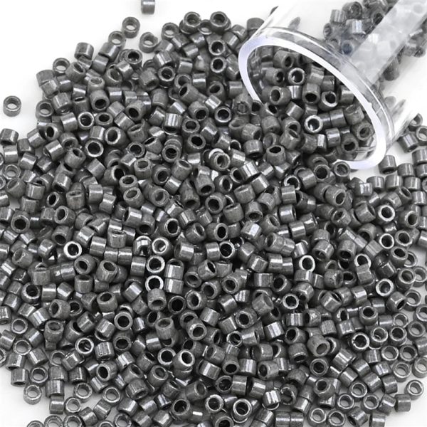 Perle de rocaille ​ 11/0 gris anthracite (ø 2 mm)