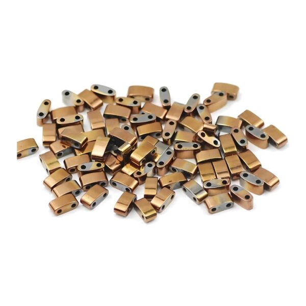 Perles Japonaises Plates Tila Cuivrées (5x2x2 mm)
