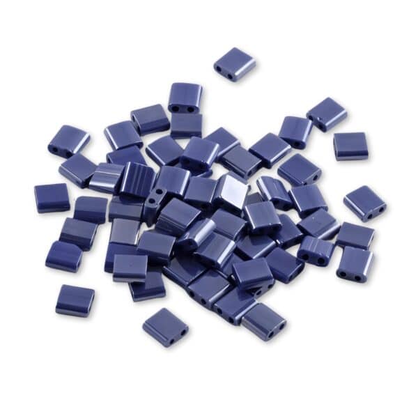 Perles Japonaises Plates Bleu Nuit (5x5x2 mm)