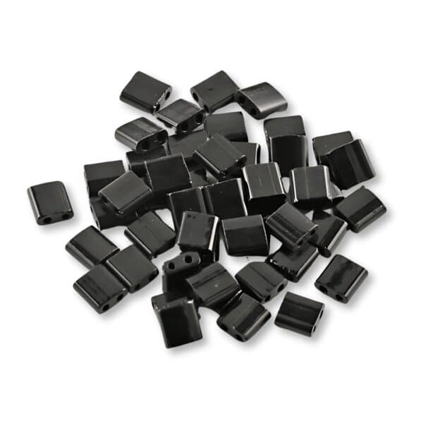 Perles Japonaises Plates Noires (5x5x2 mm)