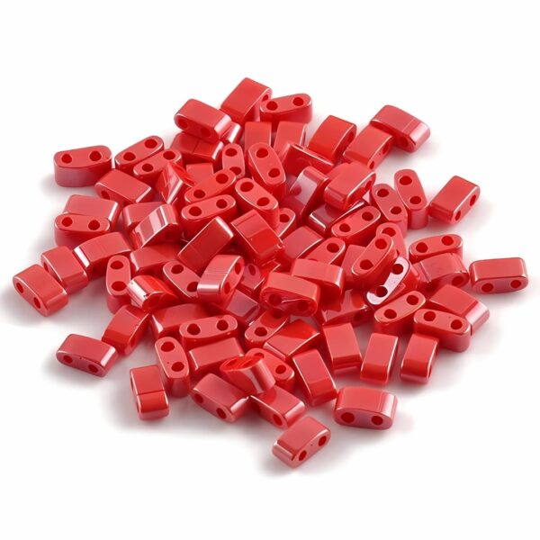 Perle Japonaise Plate​ Rouge (5x2x2 mm)