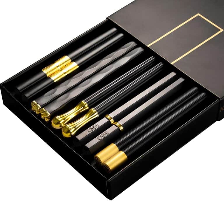 Baguettes japonaises authentiques​ noires dorées