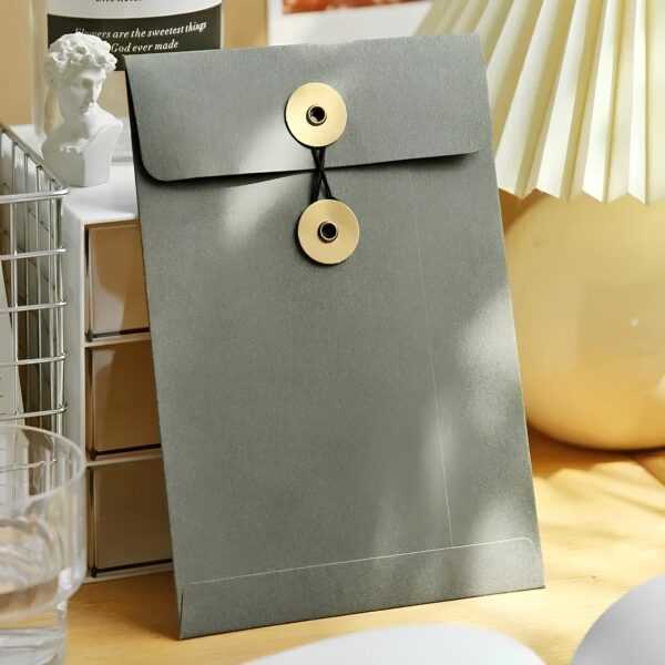 Enveloppe à Fermeture Japonaise A5 Grise