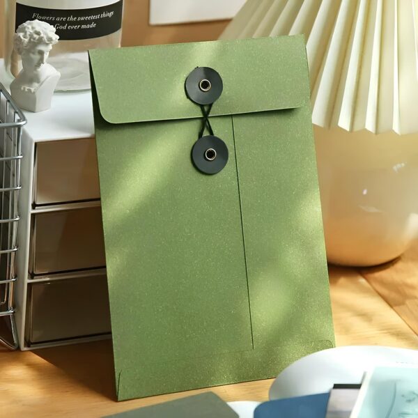 Enveloppe à Fermeture Japonaise A5 Verte