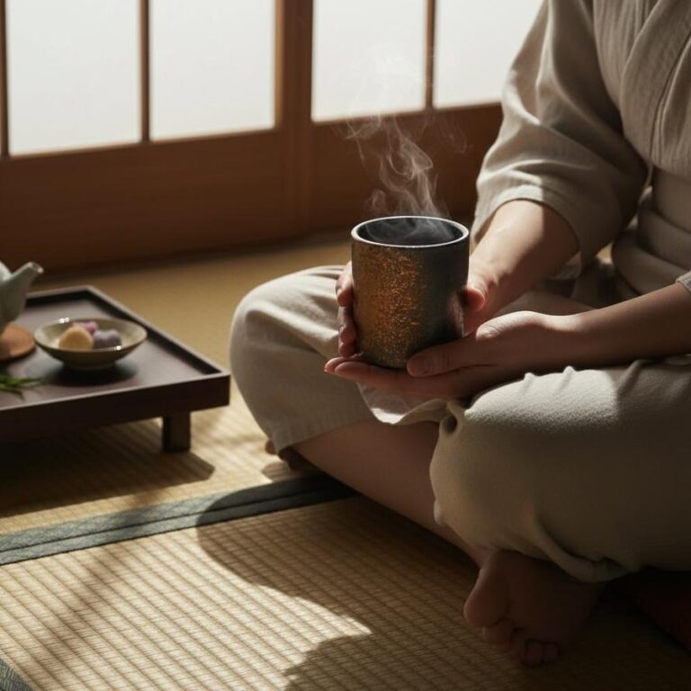Tasse à Thé Japonaise Nuances Cuivrées - picture 7430