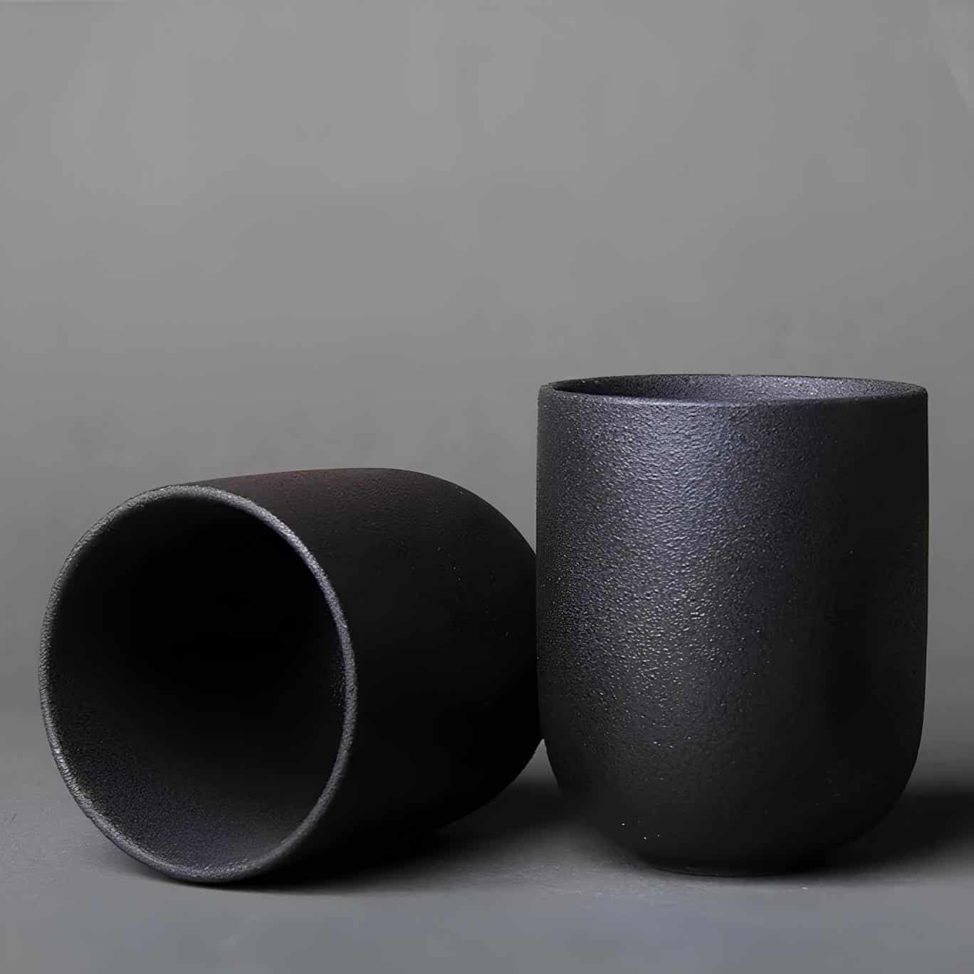 Tasse céramique japonaise​ noir mat