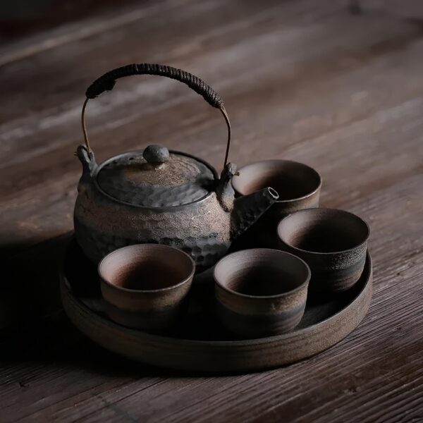 Théière Artisanale Japonaise​ avec 4 Tasses