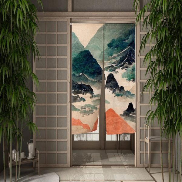 Noren japonais long brume douce