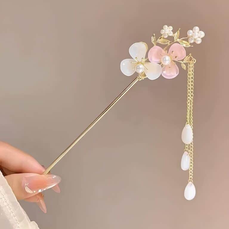 Baton a cheveux​ gouttes nacrées