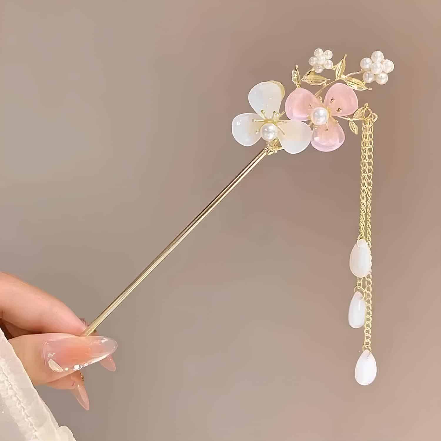 Baton a cheveux​ gouttes nacrées
