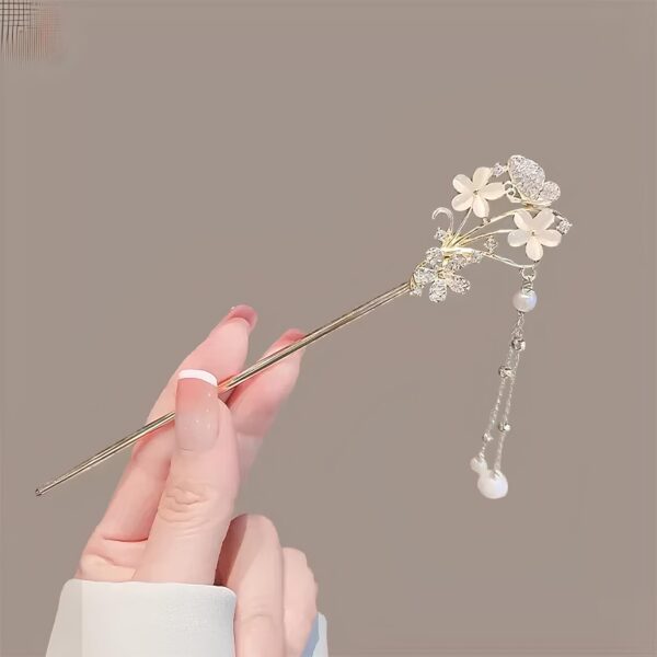 Baton cheveux japonais strass scintillants