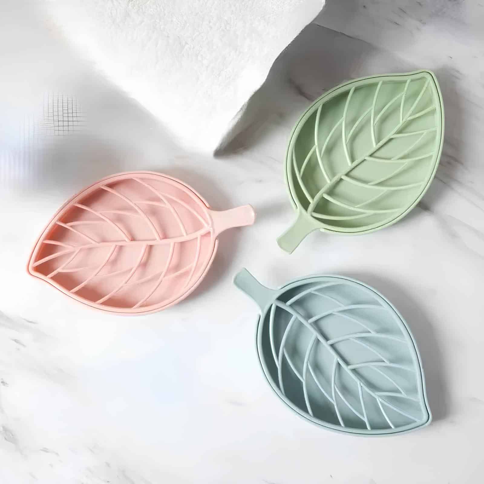 Porte savon en forme de feuille​