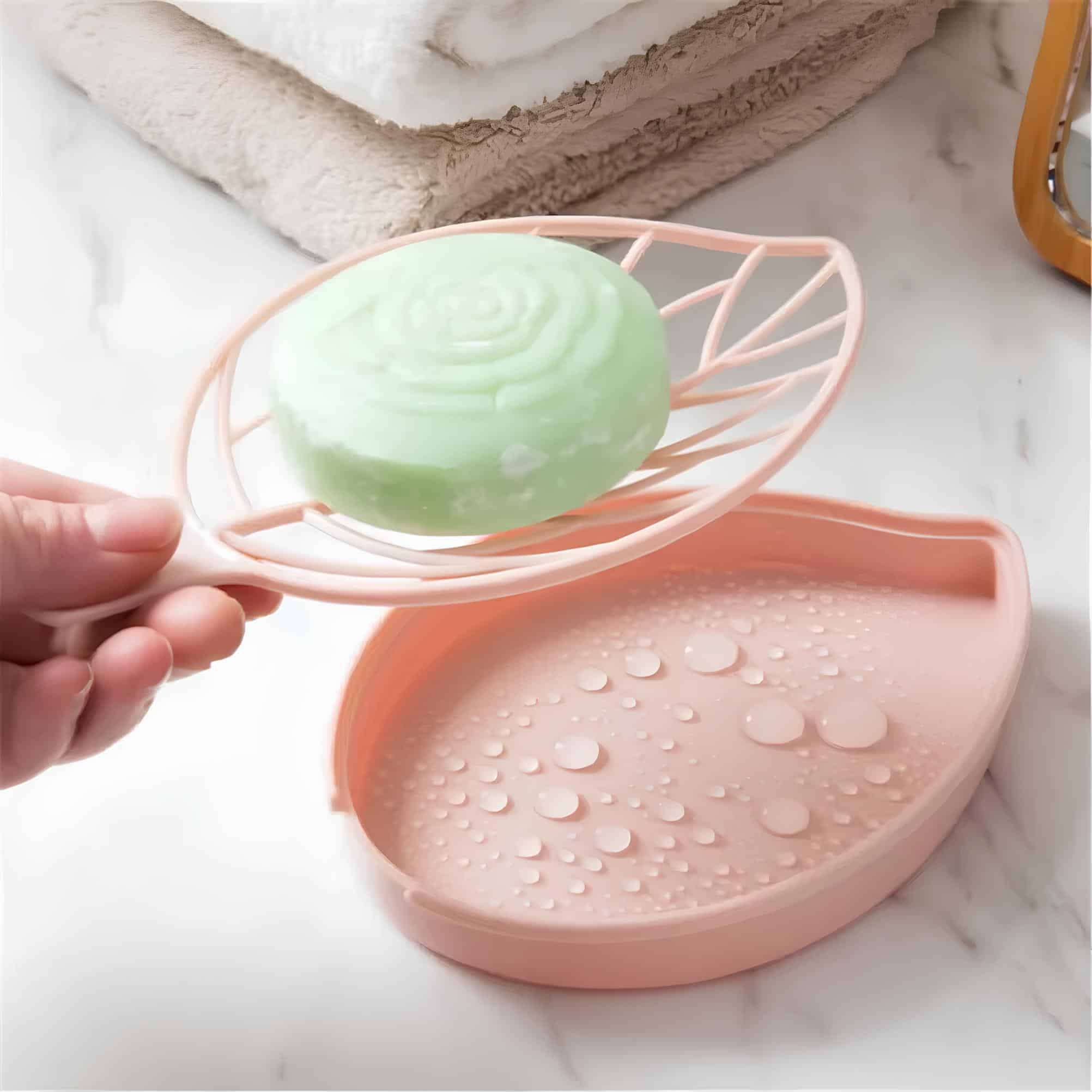 Porte savon en forme de feuille​