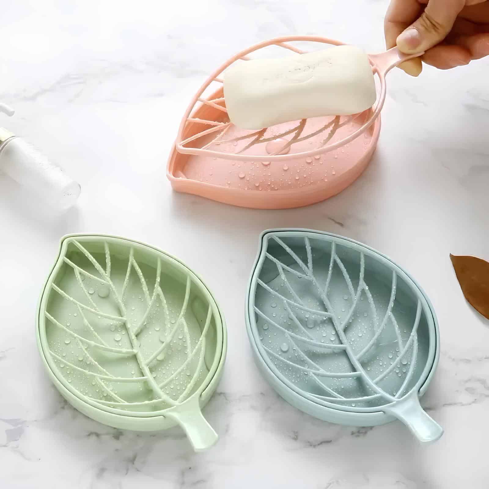 Porte savon en forme de feuille​