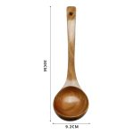 Cuillère à soupe japonaise en bois foncé 2