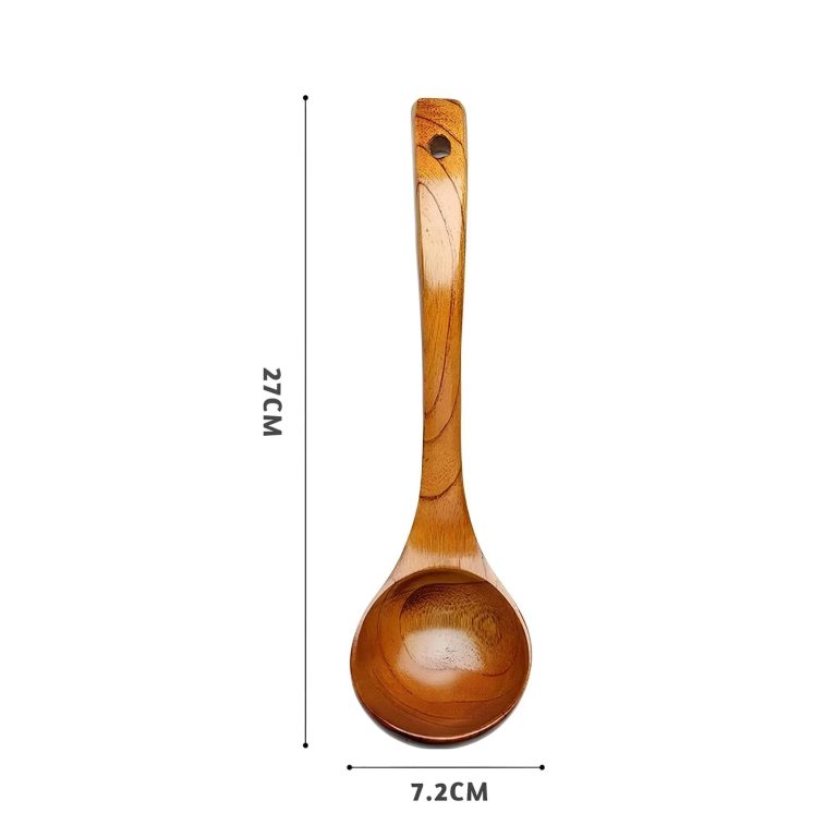 Cuillère à soupe japonaise en bois foncé 3