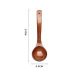 Cuillère à soupe japonaise en bois foncé 5