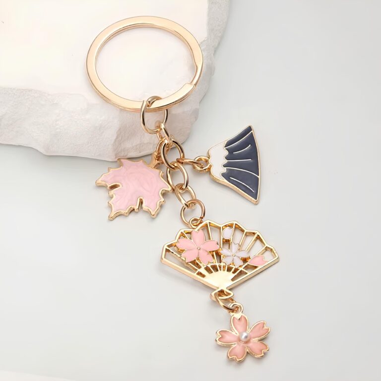 Porte clé Mont Fuji et Fleur de Cerisier Japonais 2