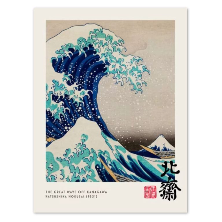 Affiche Vintage la Grande Vague de Kanagawa 10