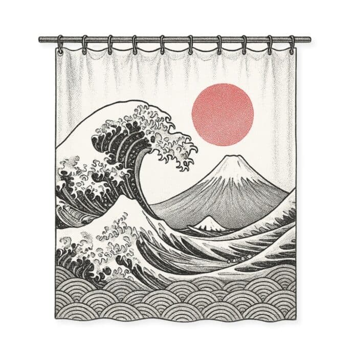 Rideaux de Douche Japonais