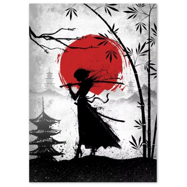 Art japonais peinture Ninja