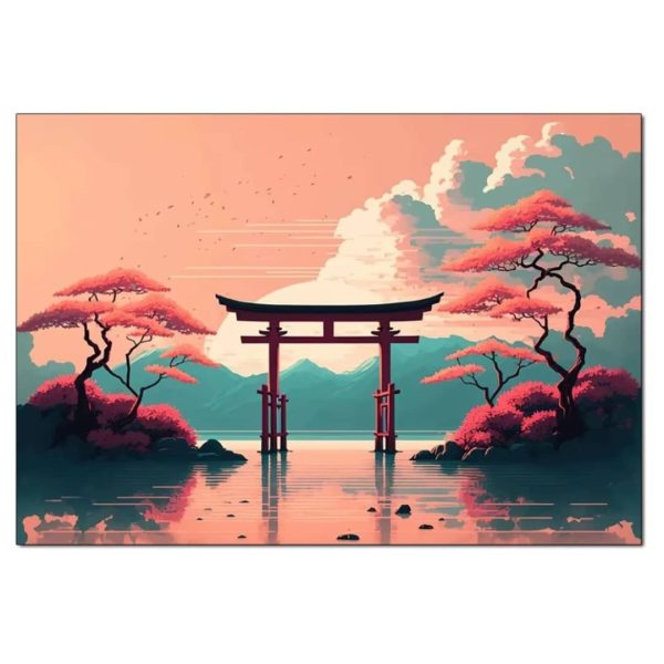 Tableau deco japonais d'un Torii