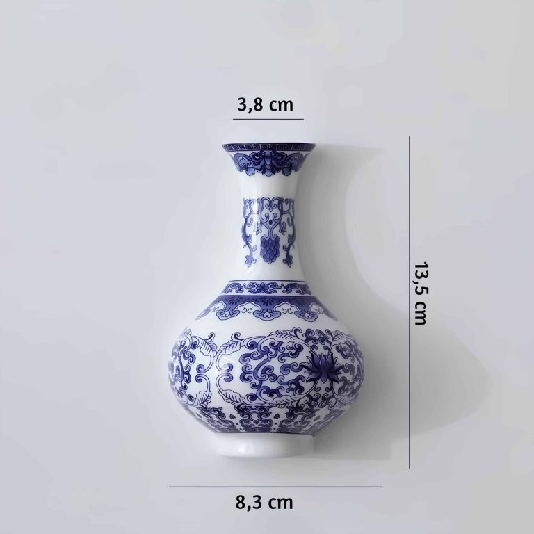 Vase Japonais Bleu et Blanc Mural 4
