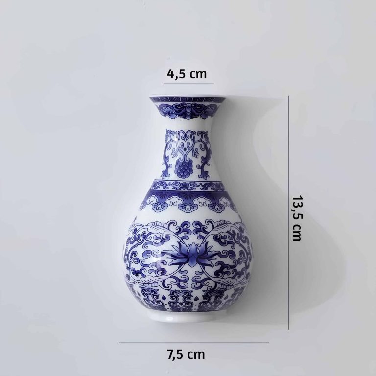 Vase Japonais Bleu et Blanc Mural 6