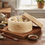 Panier vapeur en bambou (2 niveaux) - miniature (2)