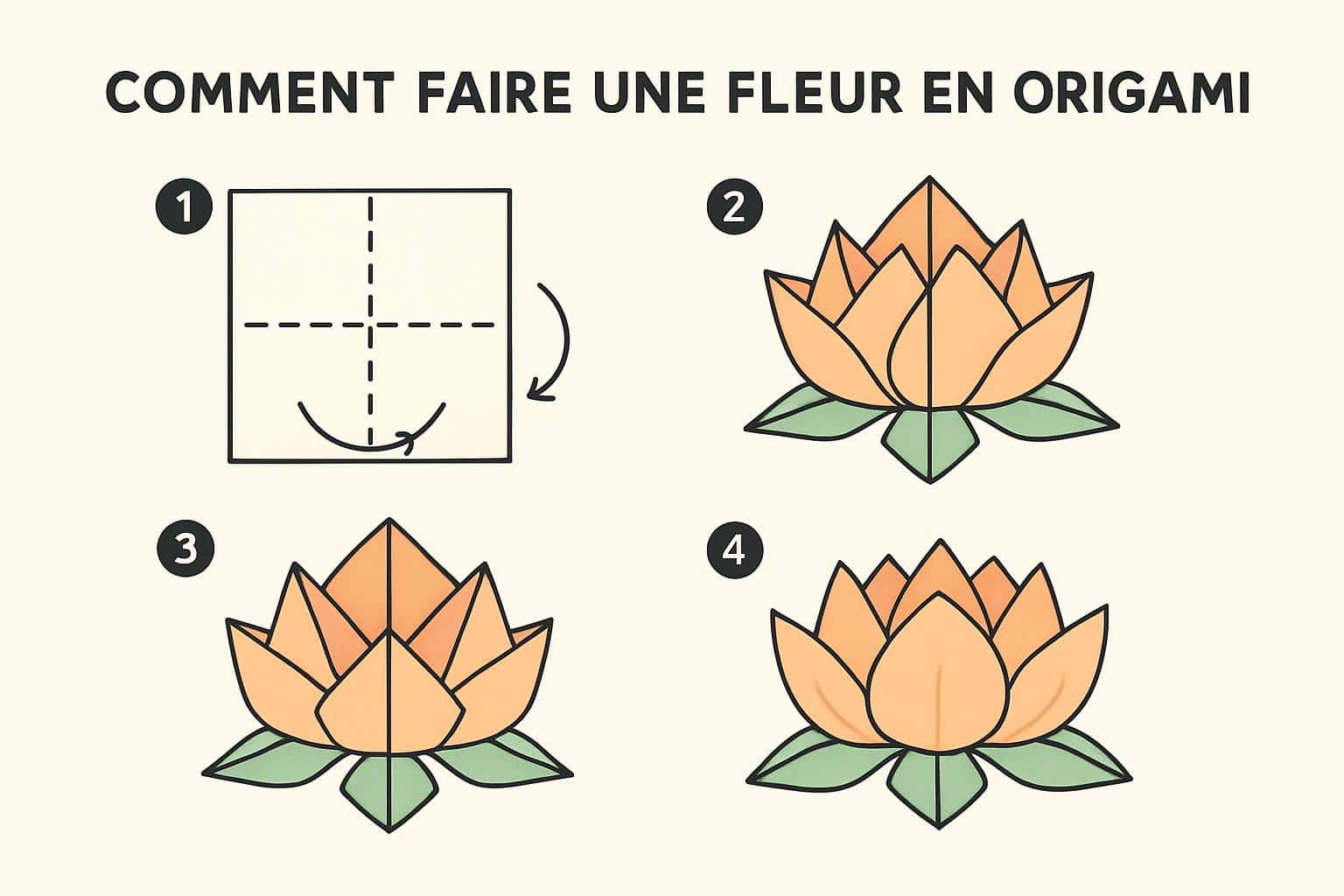 Comment faire une fleur en origami
