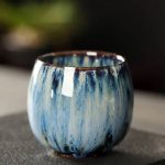 Tasse à thé japonaise en céramique artisanale émaillée
