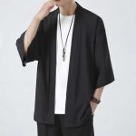 Veste Kimono Homme Coupe Décontractée Manches Amples 1