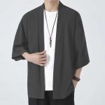 Veste Kimono Homme Coupe Décontractée Manches Amples 6