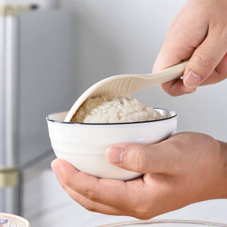 Cuillère à riz Texturé en Silicone Anti-adhésive pour Cuiseur à Riz 3