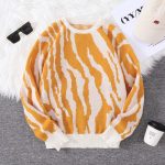 Pull col Rond à Motifs ZébrésPull col Rond à Motifs Zébrés 6